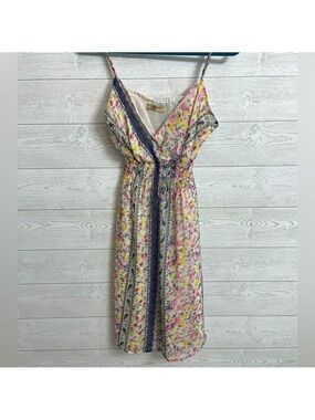 Romy Women’s Shear Floral Sleeveless Midi Summer Dress. Size L